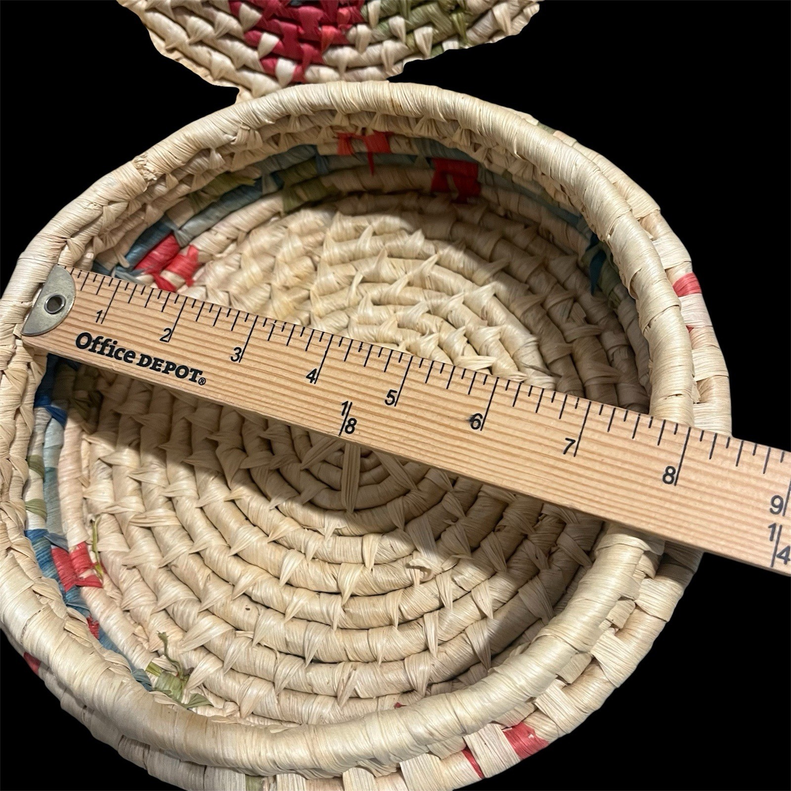 Coiled Woven Lidded Round Basket Pre-Owned.