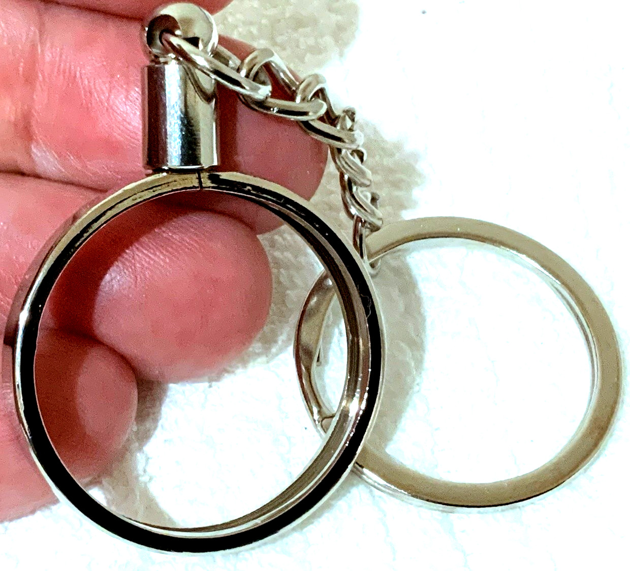*SILVER* DIY 30MM Blank Keychain Bezel