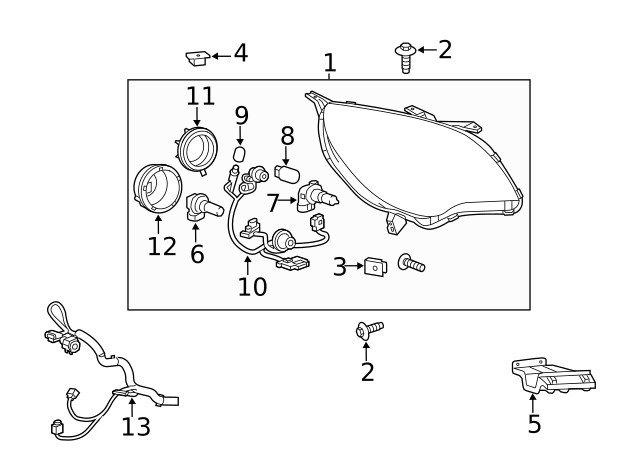 Genuine GM Forward Lamp Wiring Harness 84087260