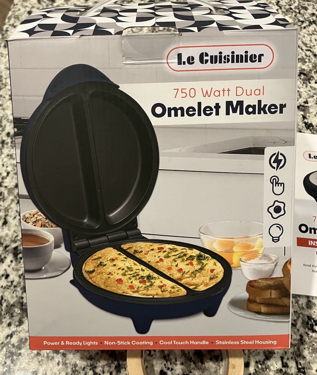 Le Cuisinier 750W Electric Dual Omelet Maker - Brand New
