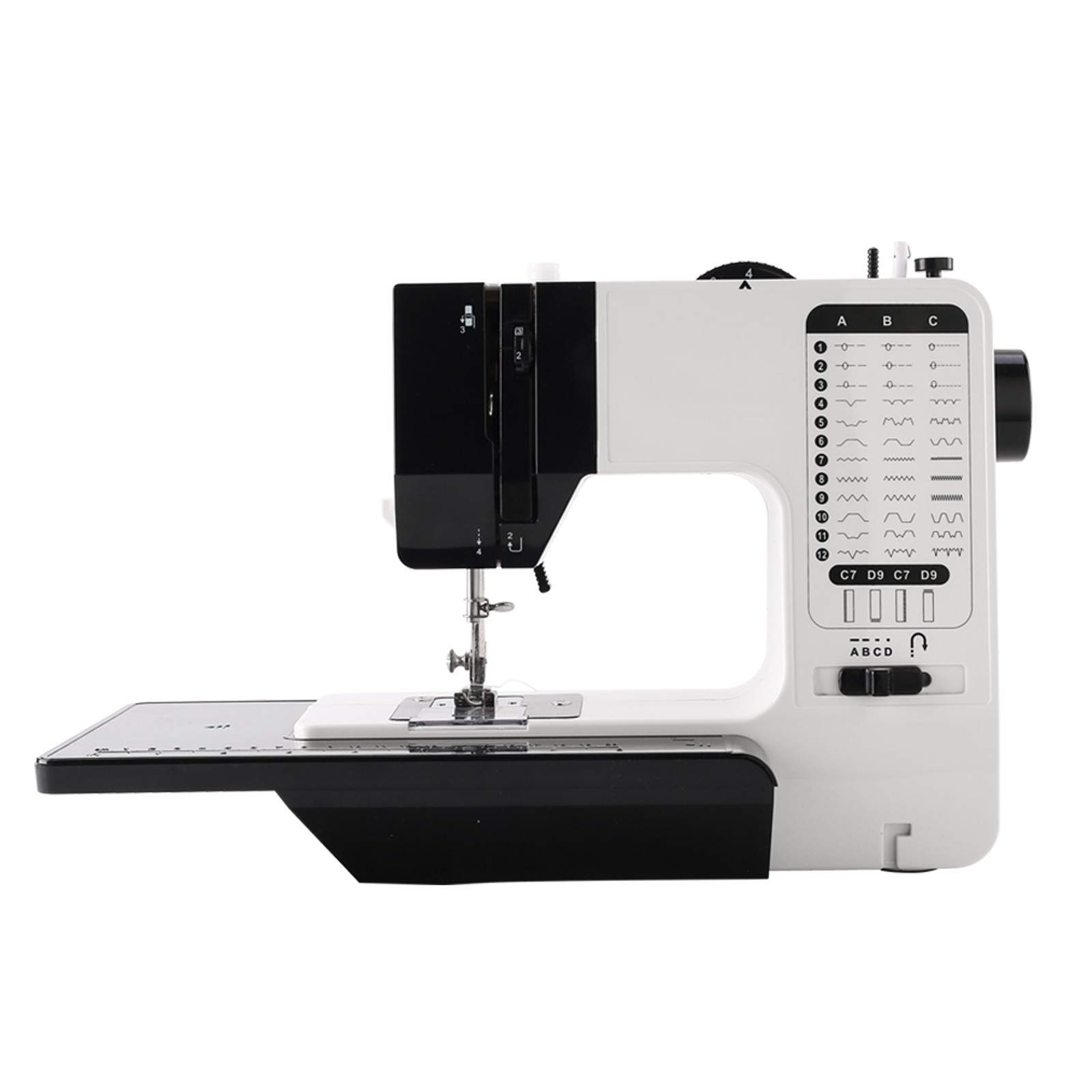 12 Stitches Mini Electric Sewing Machine with Extension Table 113pcs Kit US