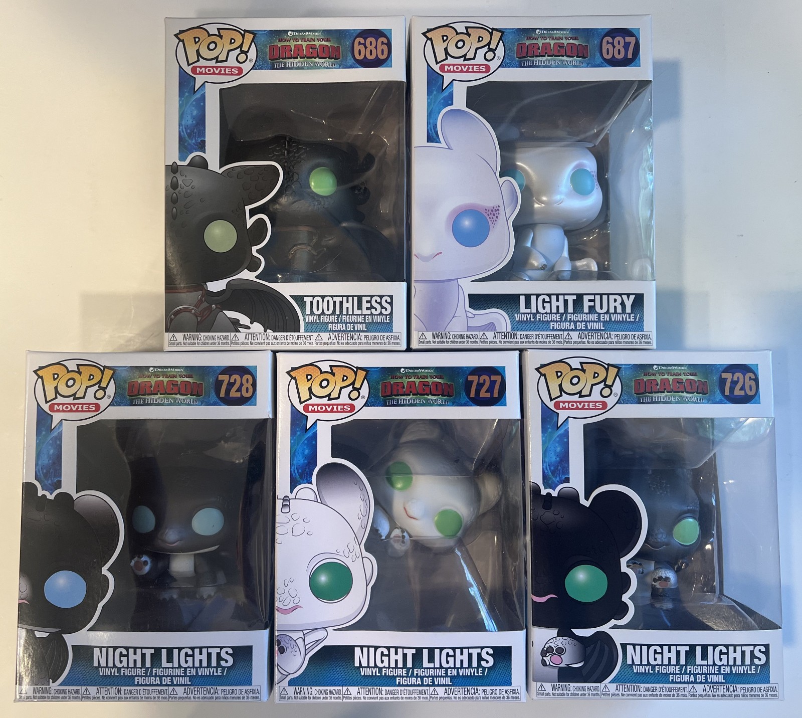 Funko Pop! How to Train Your Dragon ~ Toothless 686 687 726 727 728 Night Lights
