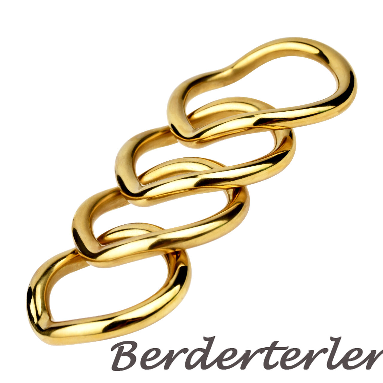 Chrome Golden Metal Rings Delay Ejaculation Curved Rings for Men Ball Stretcher