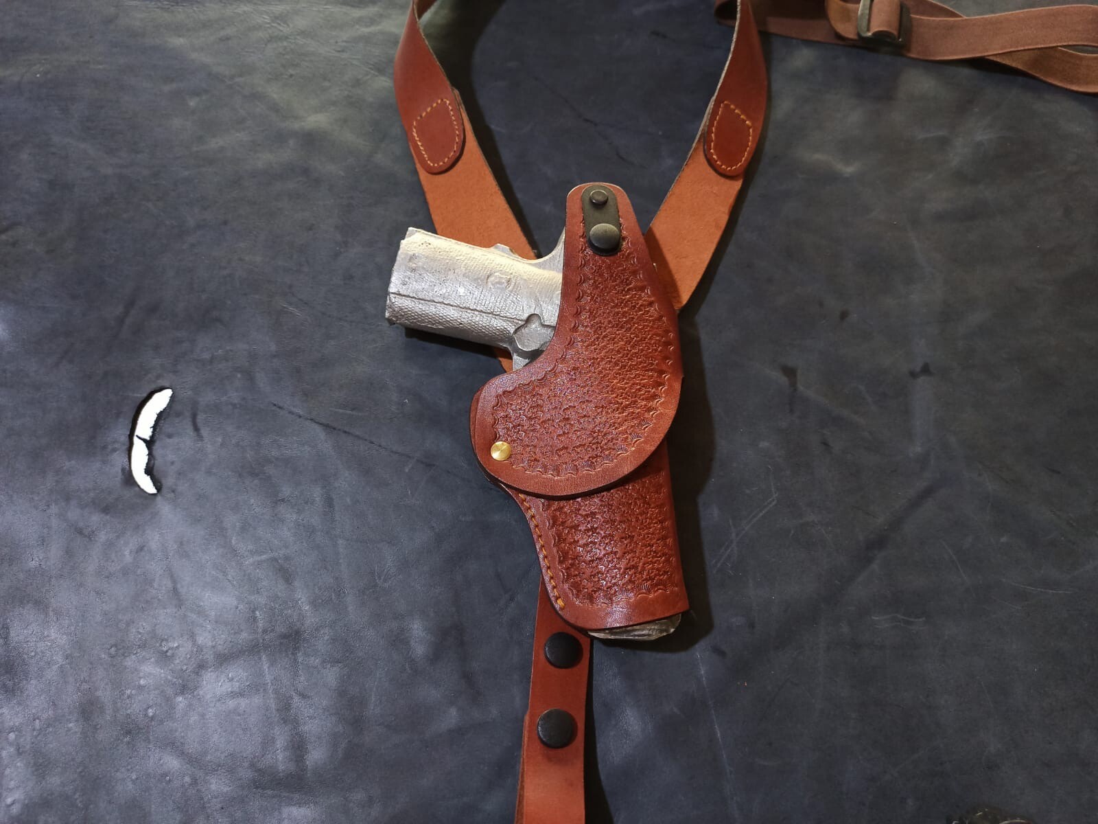 K063 Basketweave Shoulder Holster Colt 1911 & Similar Pistols with/without rails