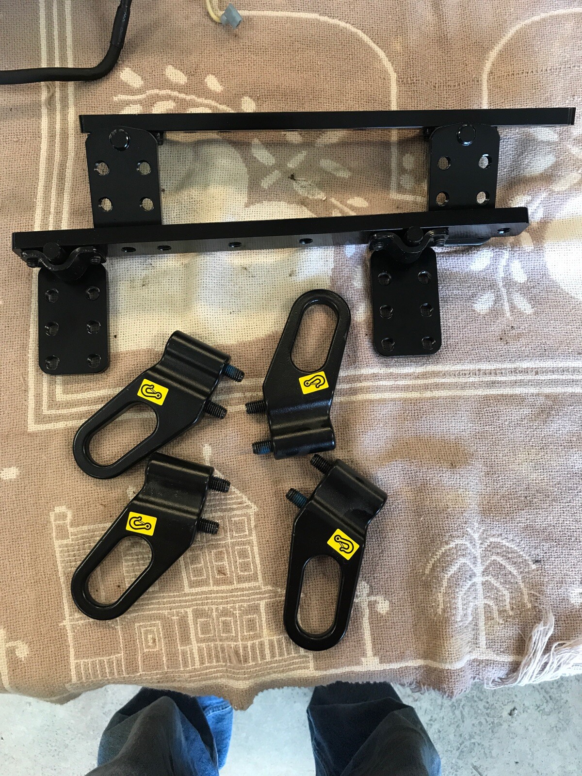 Seat Rails with Tie Downs for Quantum Q6 Edge Power Wheelchairs **L@@K WoW* Nice