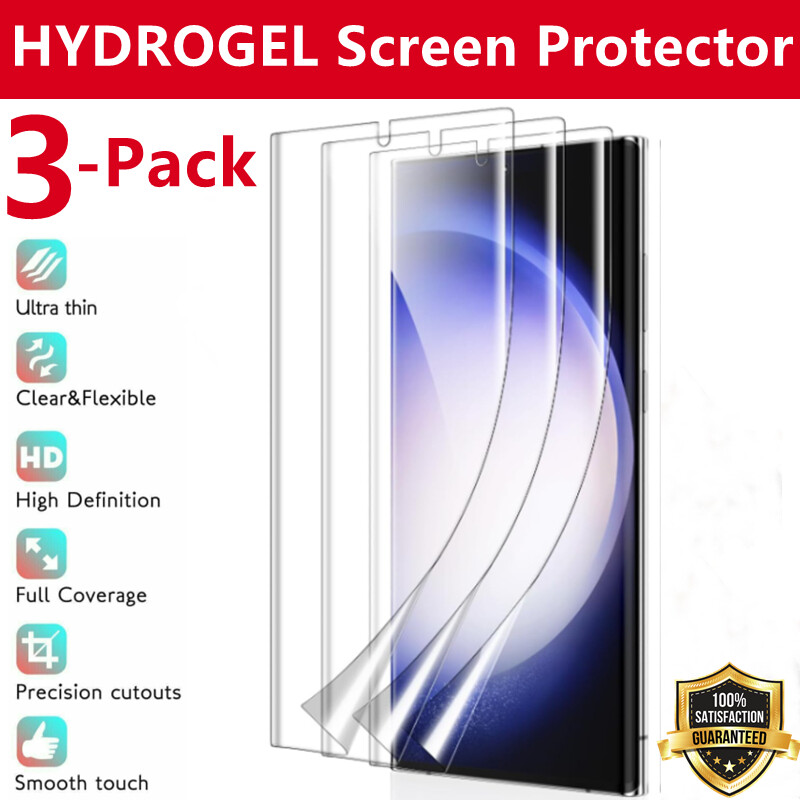 3-Pack New Hydrogel Screen Protector Cover for Samsung Galaxy S25 Ultra Plus S24