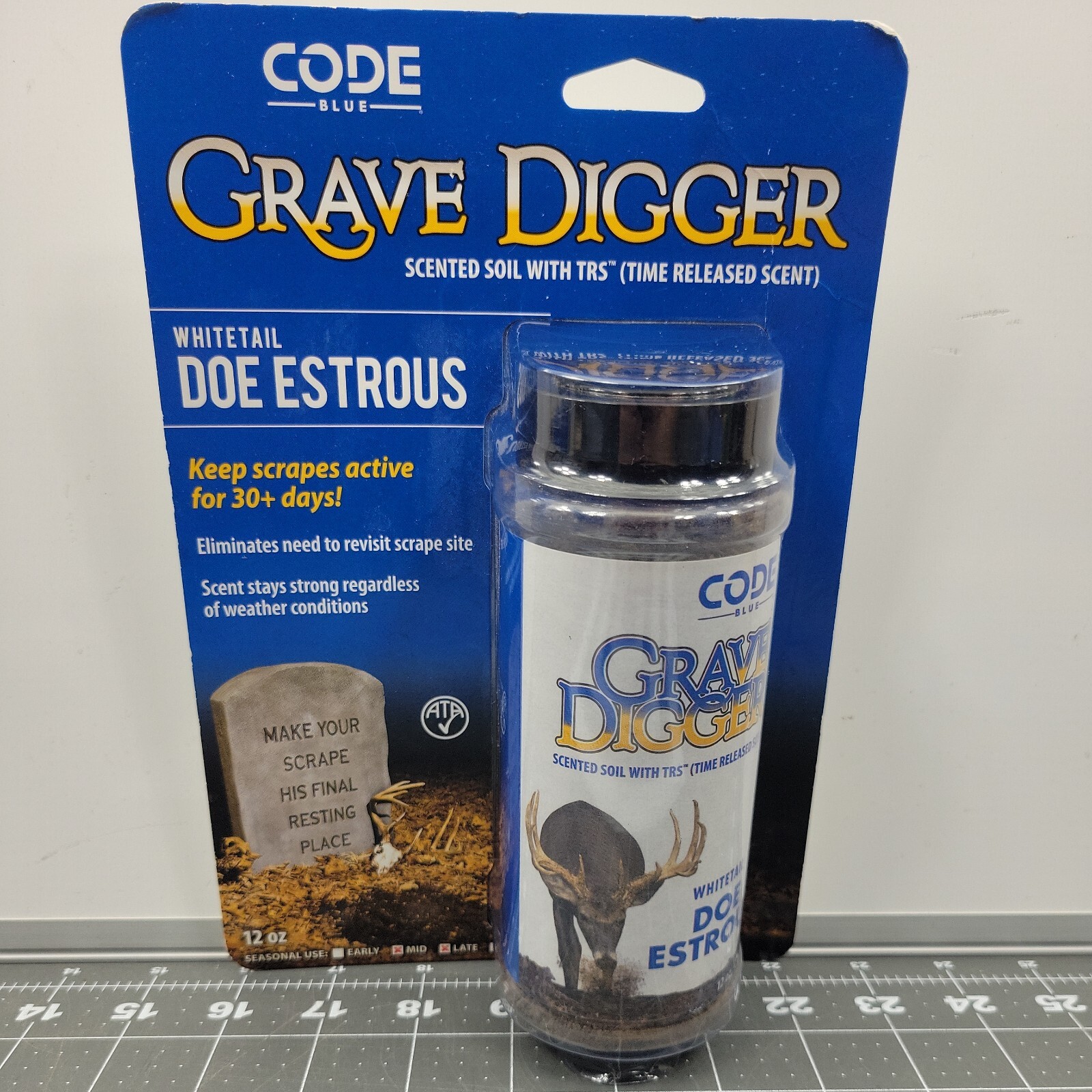 New Code Blue Grave Digger Doe Estrous 12 oz #A1367