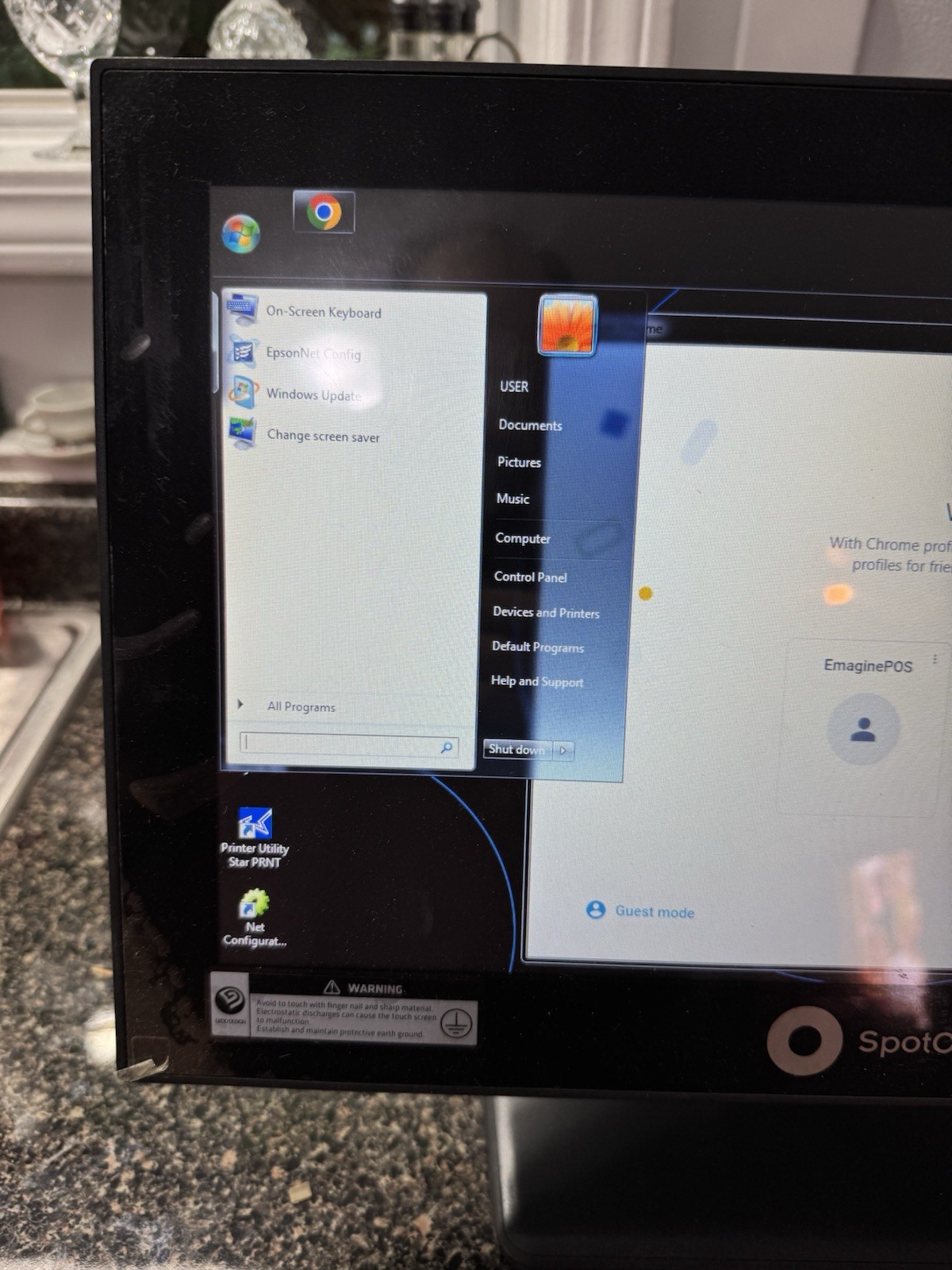 SpotOn APEXA GW POS Touchscreen System W/ PAX SP30 Card Reader