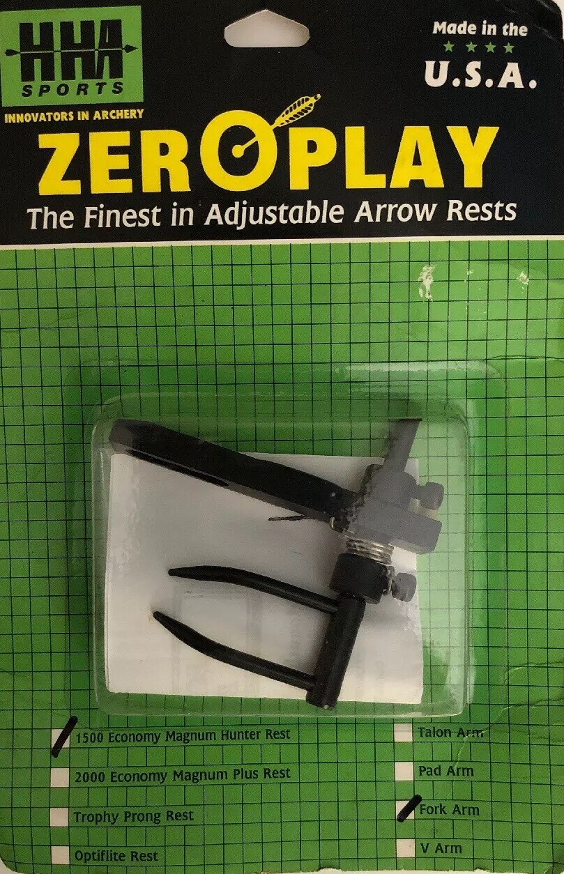 New HHA Economy Magnum Hunter Arrow Rest #1500 Fork Arm RARE VINTAGE SHIP N24HRS