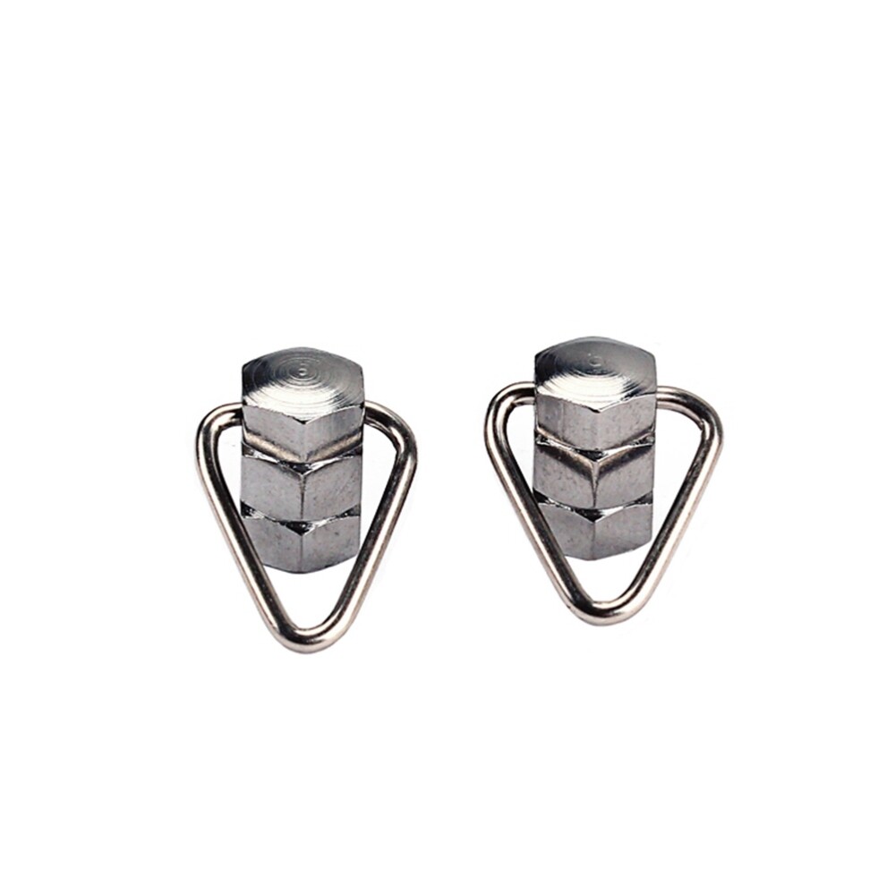 2PCS Strap Lock Strap Button Banjo Guitar Strap Hook Button for Banjo (Silver)