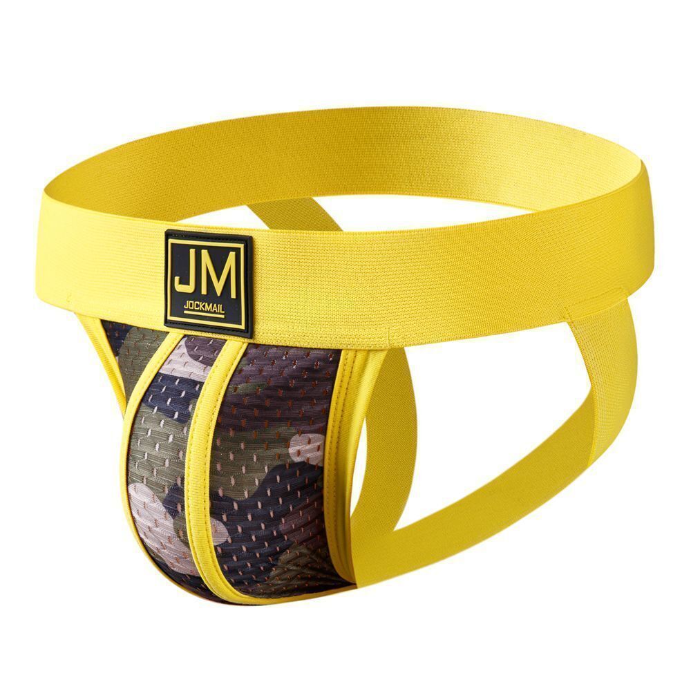 JOCKMAIL Men Sexy Mesh Pouch Briefs Thong Jockstrap Bikini Panties Underwear