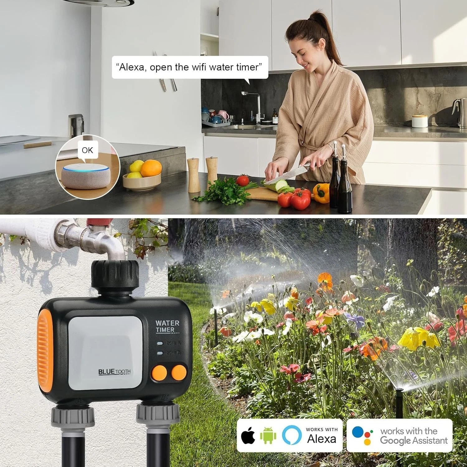 Smart Irrigation Controller, 2 Independent Watering Systems