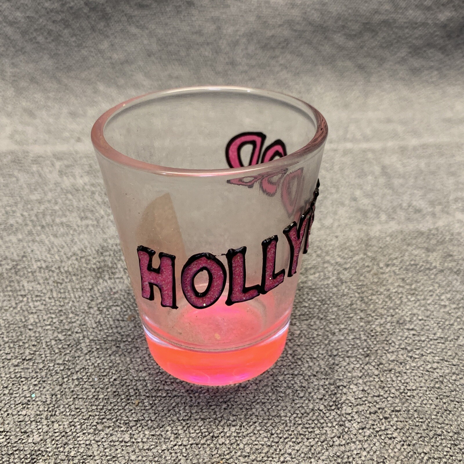 Unbranded Hot Neon Pink Hollywood Shot Glass KG Barware Souvenir Novelty