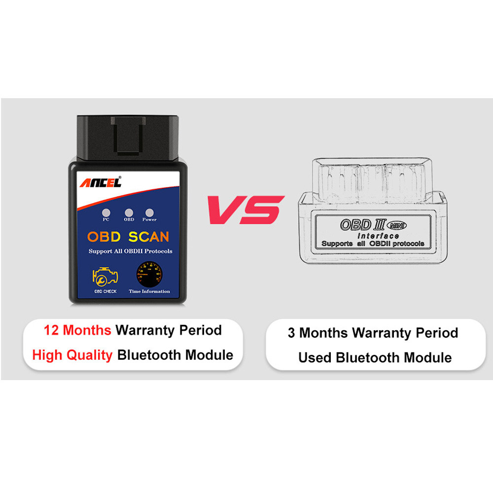 ANCEL ELM327 V1.5 Bluetooth Diagnostic Scan Tool OBD2 Code Reader Check Engine