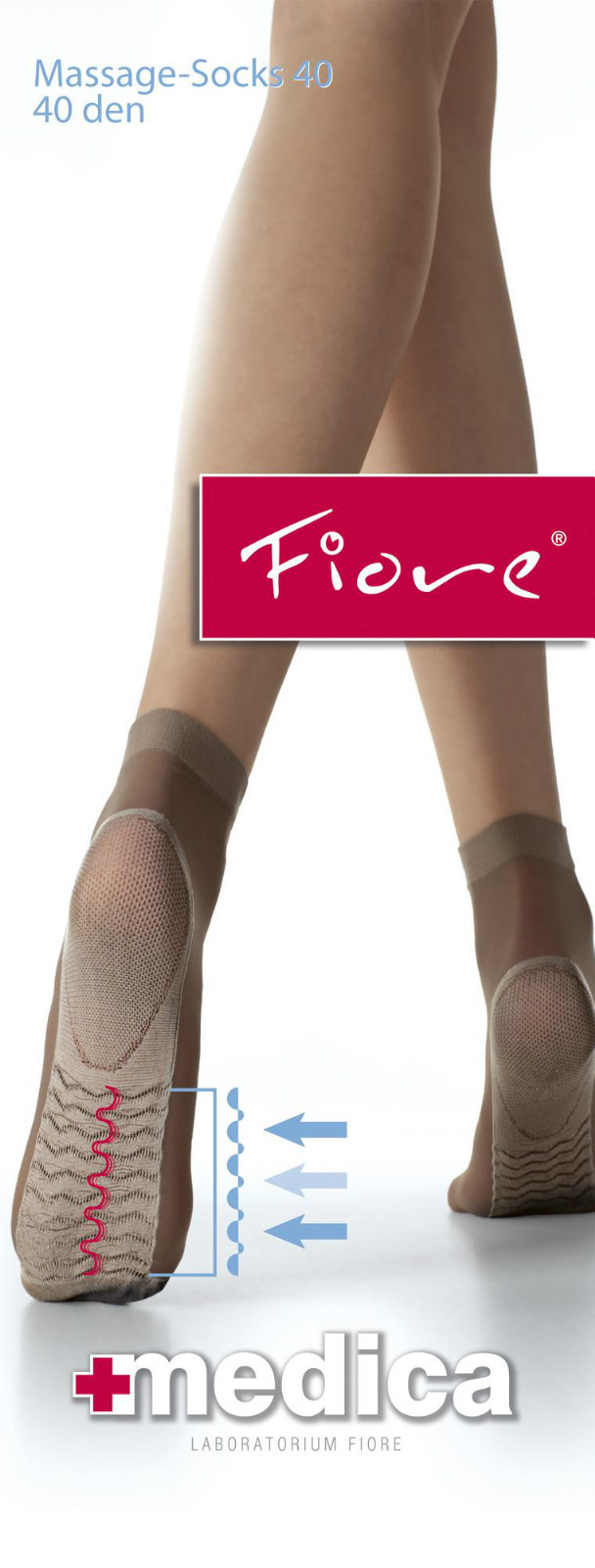 MEDICA Massage-Socks 40 DEN FIORE  ONE SIZE