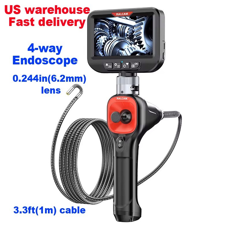Flexible kabel 4-Way 360° 3.3ft Borescope Industrial Endoscope Inspection Camera