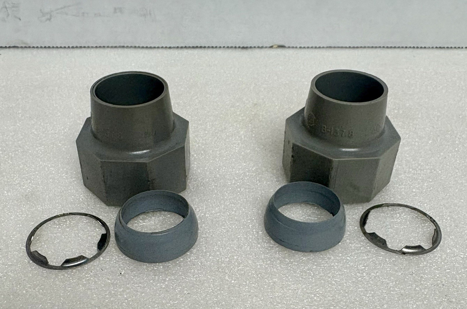 Kinetico Connector Compression Rings Cones Nuts. 1” Thread Size. 3/4” Nominal.