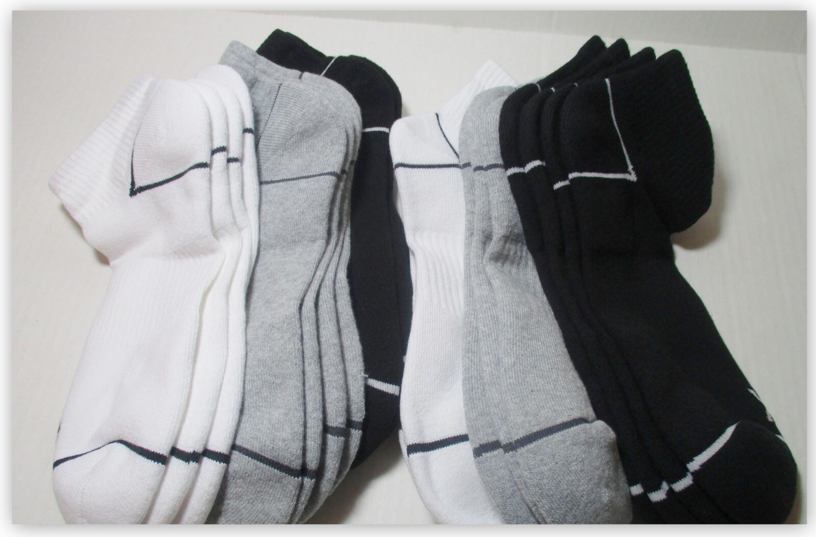 12 PR Men's ANKLE SOCKS CUSHIONED ARCH SUPPORT All in Motion WICKING STRETCH