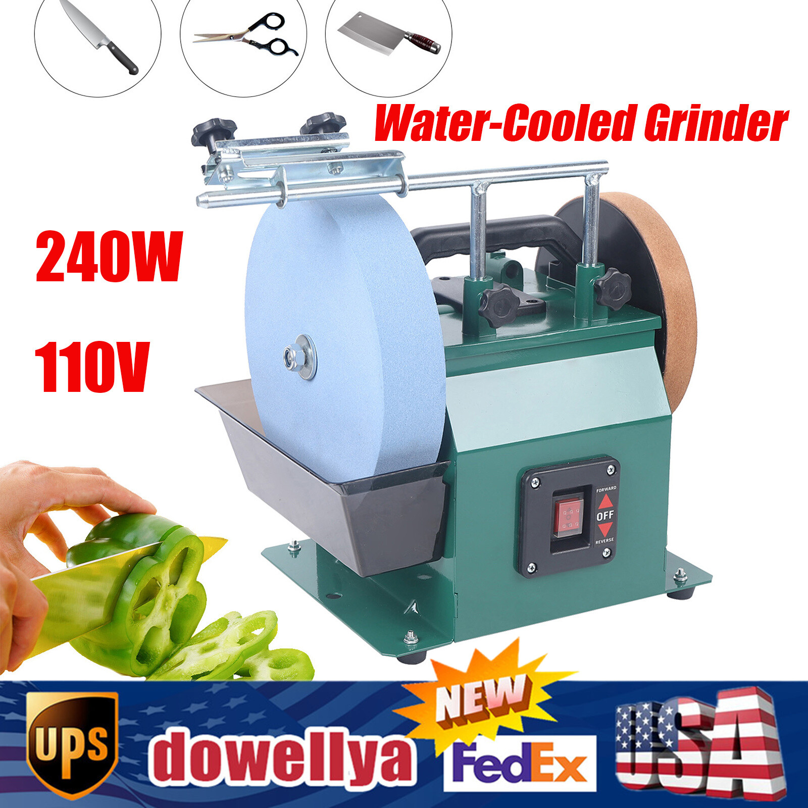 10 Inch Electric Knife Sharpener Sander Polishing Machine Blade Grinding Sharpen