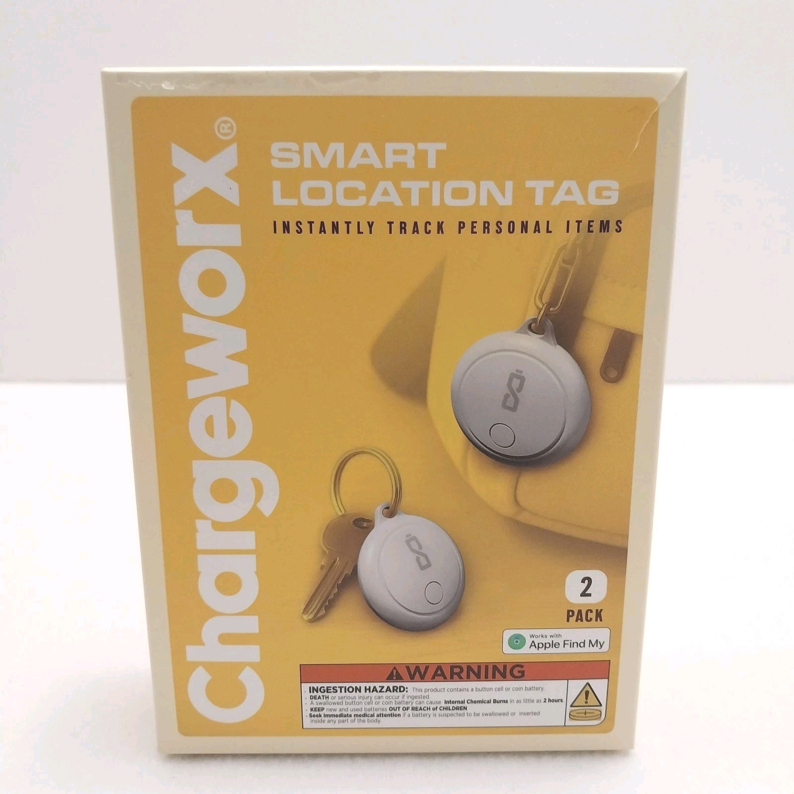 Charge Worx Smart Location Tags 2 Pack Apple Find My New Open Box #K016