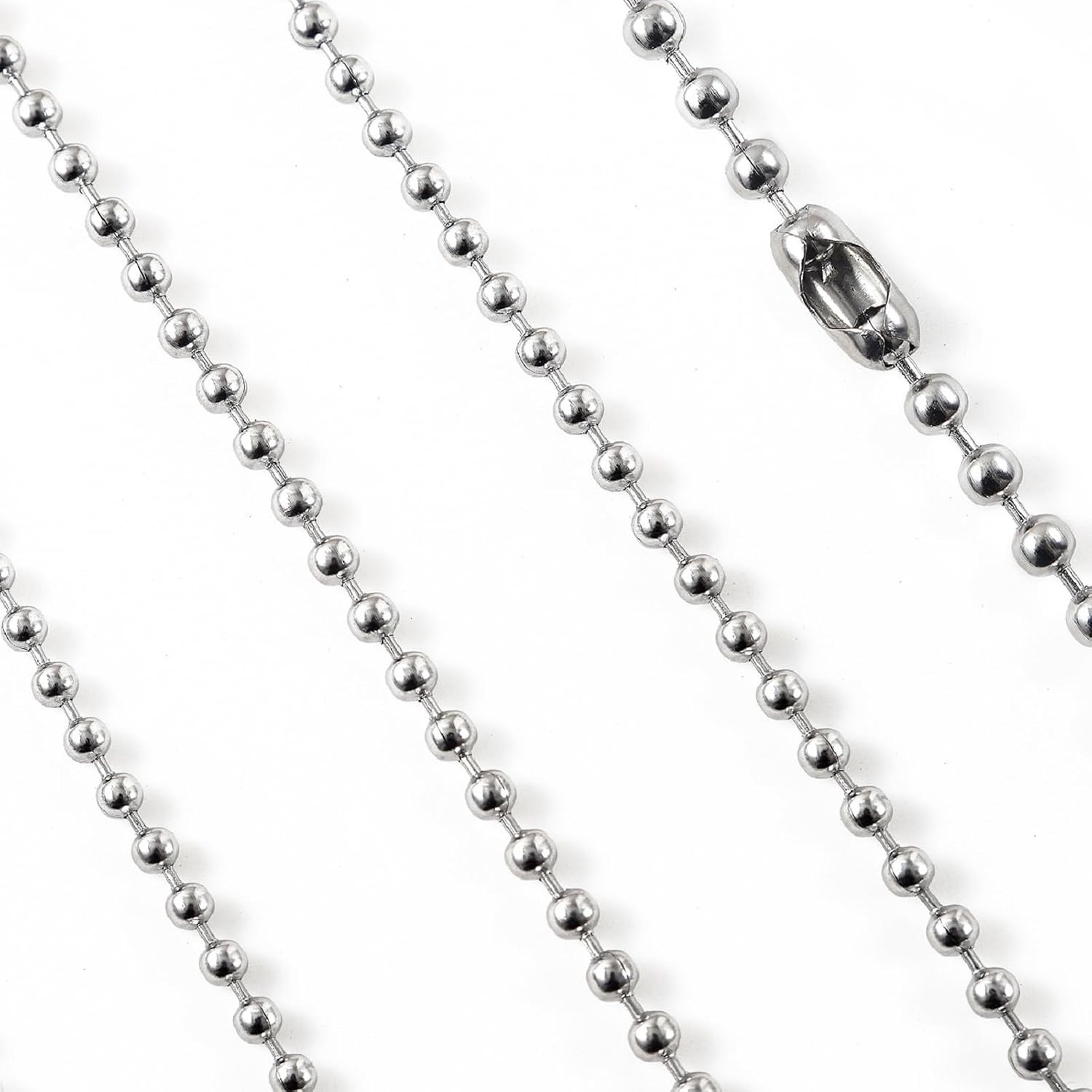 Lightweight 120 Inch Ceiling Fan Pull Chain - Beaded Stainless Steel Design
