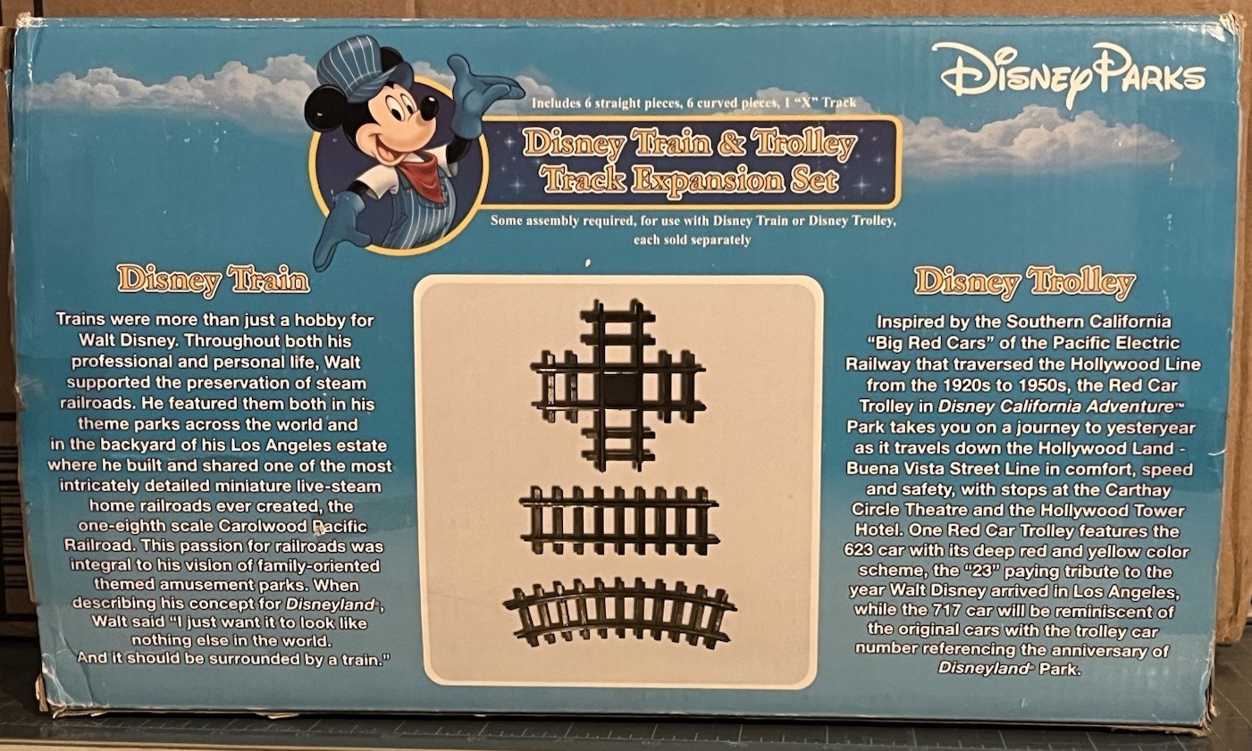 DISNEY PARKS RAILROAD TRAIN & TROLLEY EXPANSION TRACK SET - 13 PCS (COMPLETE)