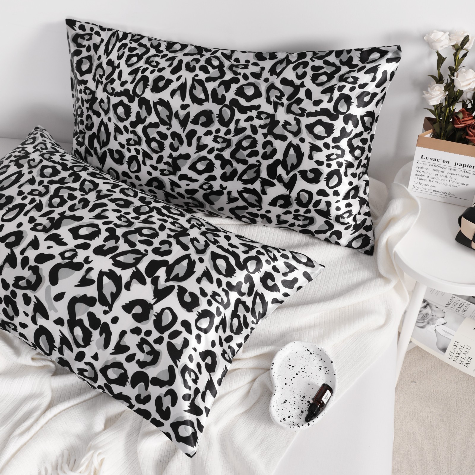 2-Piece Ultra Soft Satin Pillowcase, Hair-friendly , Standard/Queen/King Size