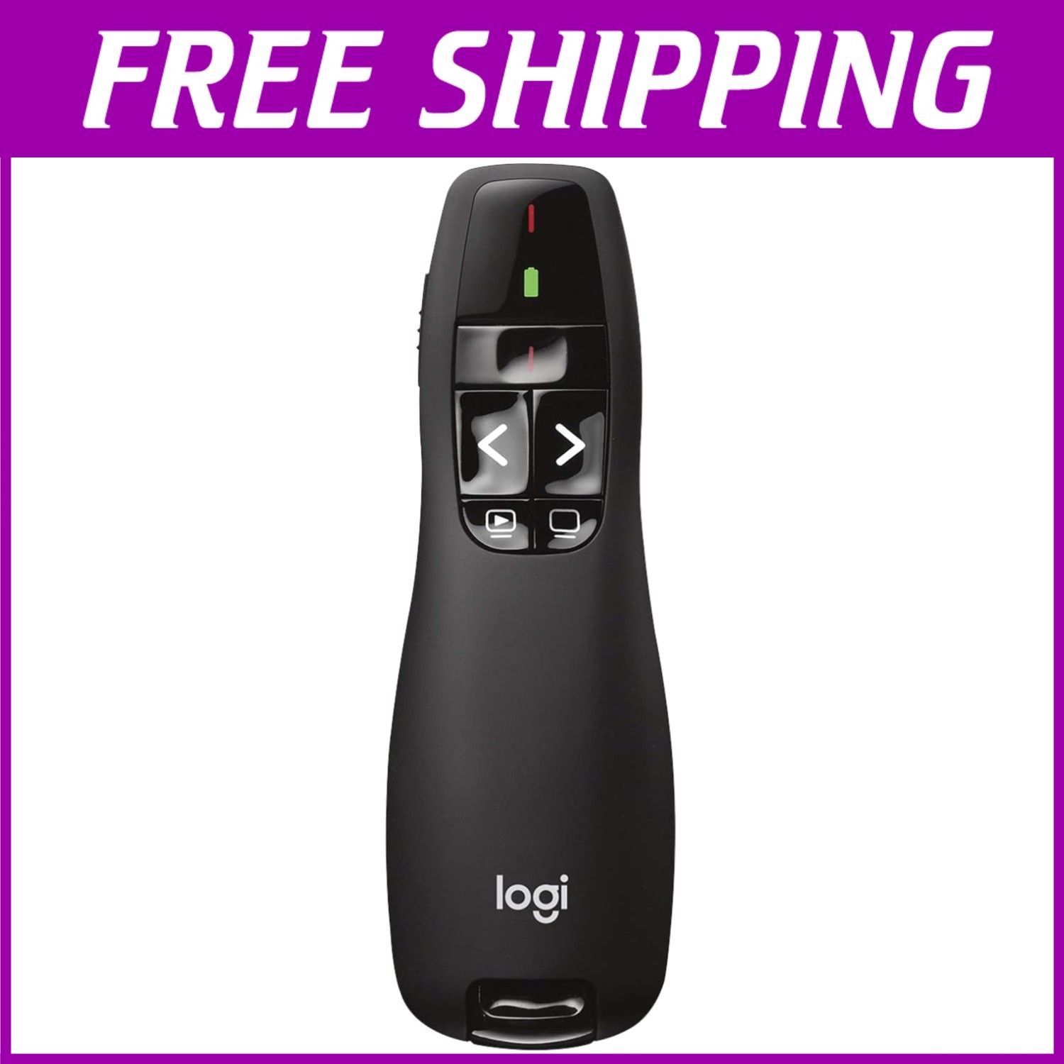 R400 Wireless Presenter Clicker with Laser Pointer