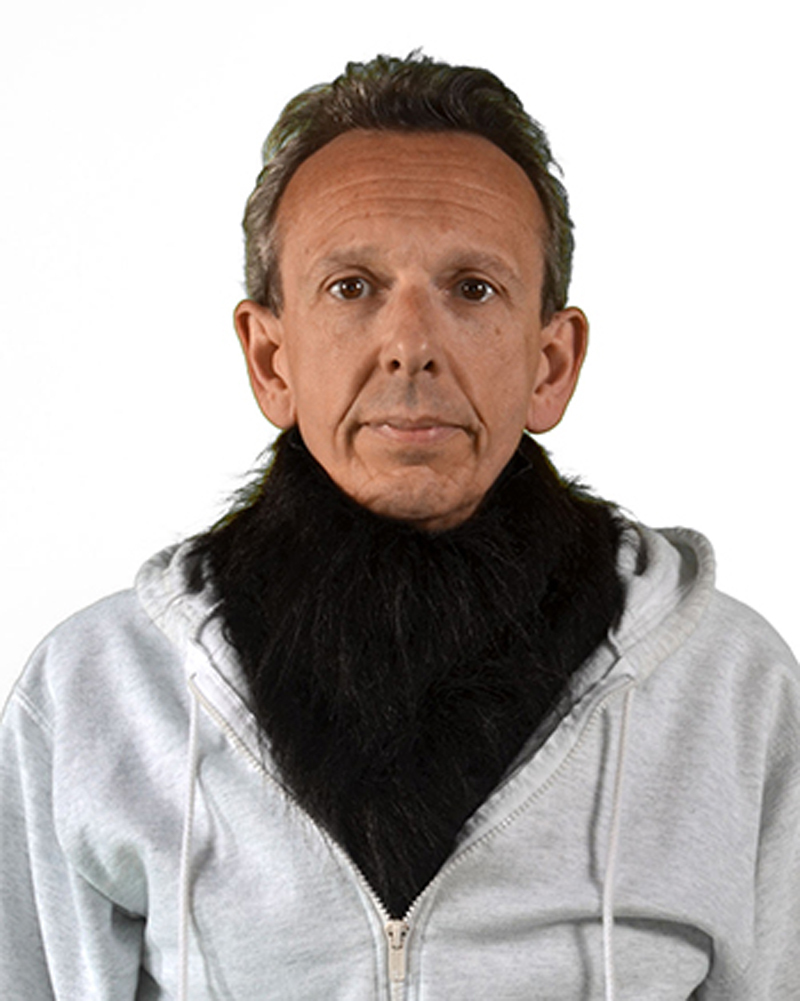 Black Ape Gorilla Hairy Neck & Chest Collar Adult Halloween Mask or Costume