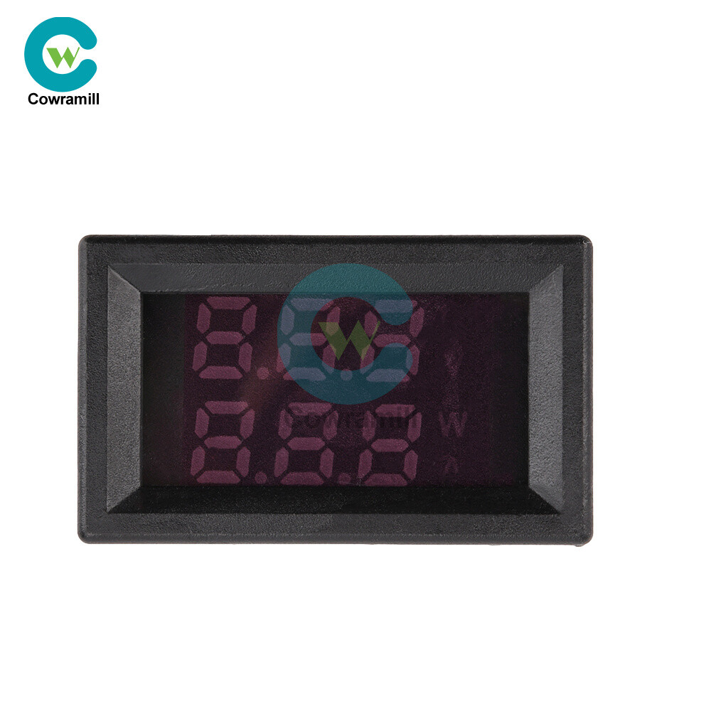 Dual Digital AC Voltage Current Power Meter Voltmeter Ammeter Red Blue 10A/30A