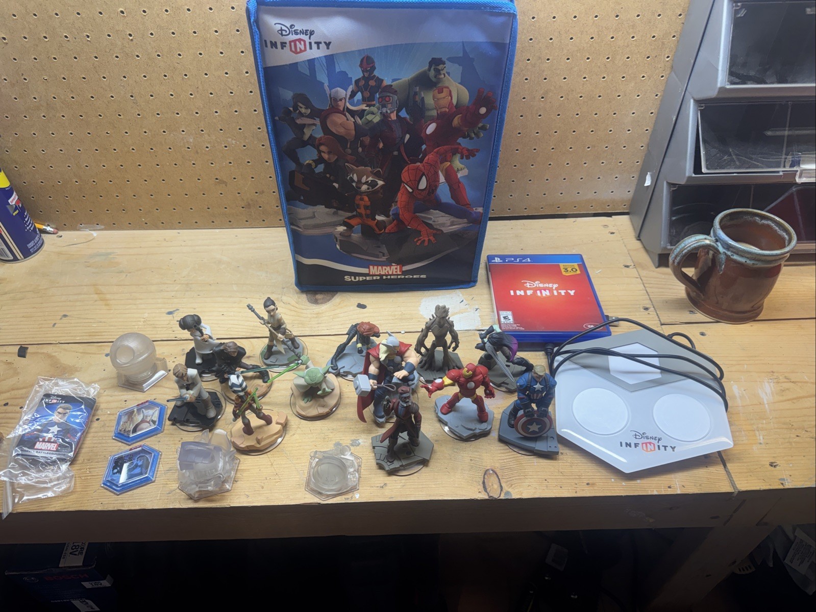 Disney Infinity PS4 Lot:  3.0 Game, Base, Figures, Carry Case
