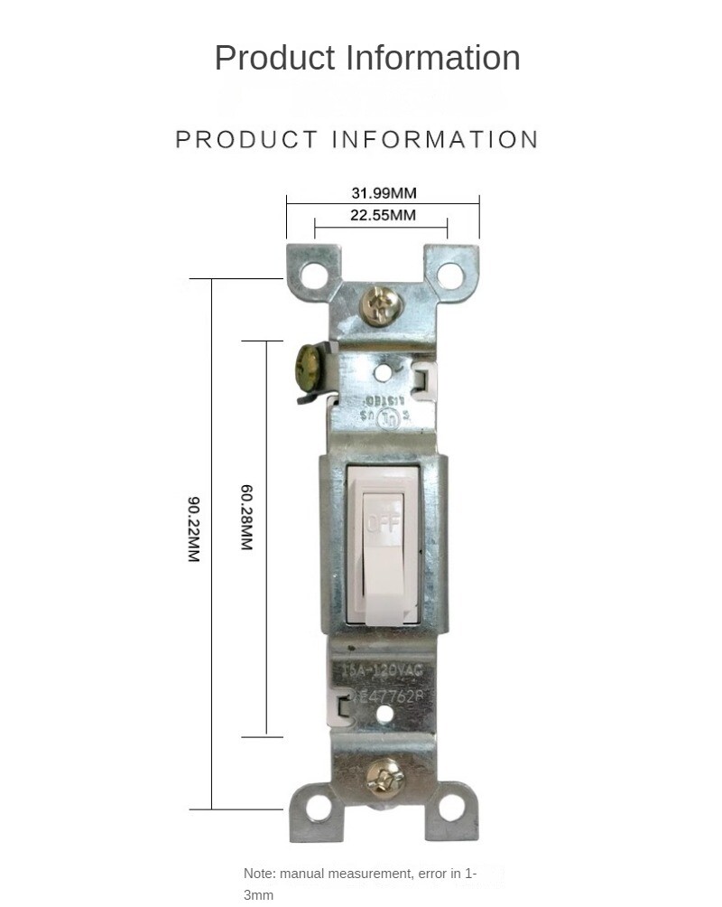 Two (2) Leviton ILLUMINATED Light Switch, GLOWS IN DARK, White, Single Pole, 15A