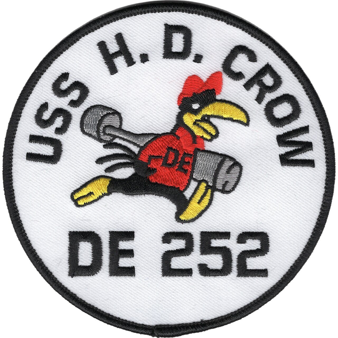 4.5" NAVY USS HOWARD D. CROW DE-252 EMBROIDERED PATCH