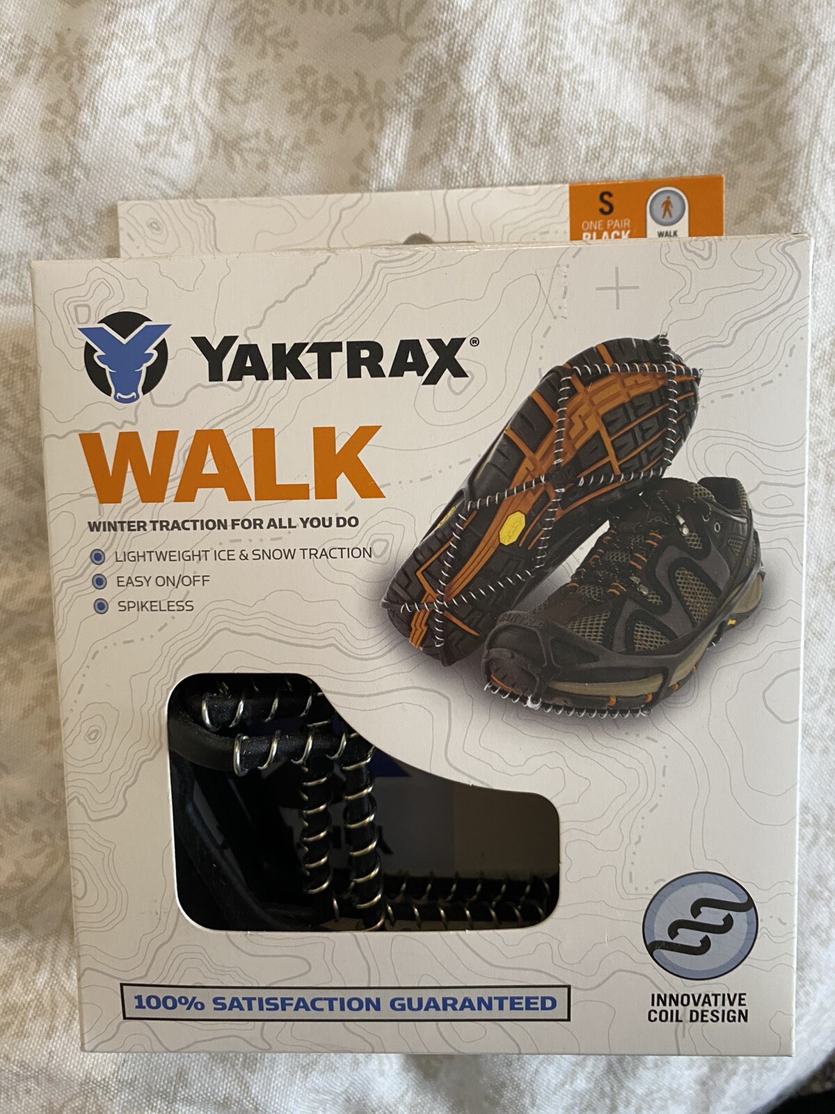 Yaktrax Walk Traction One Pair Black Sz S Snow Traction
