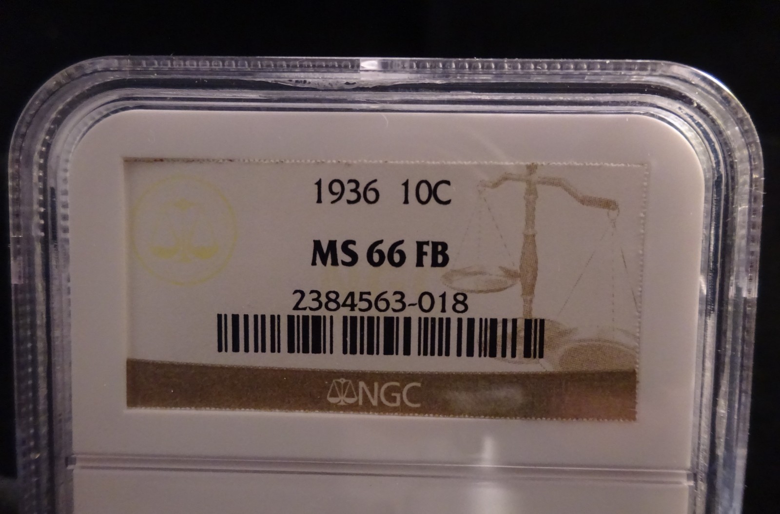1936 Mercury Dime NGC MS66 FB