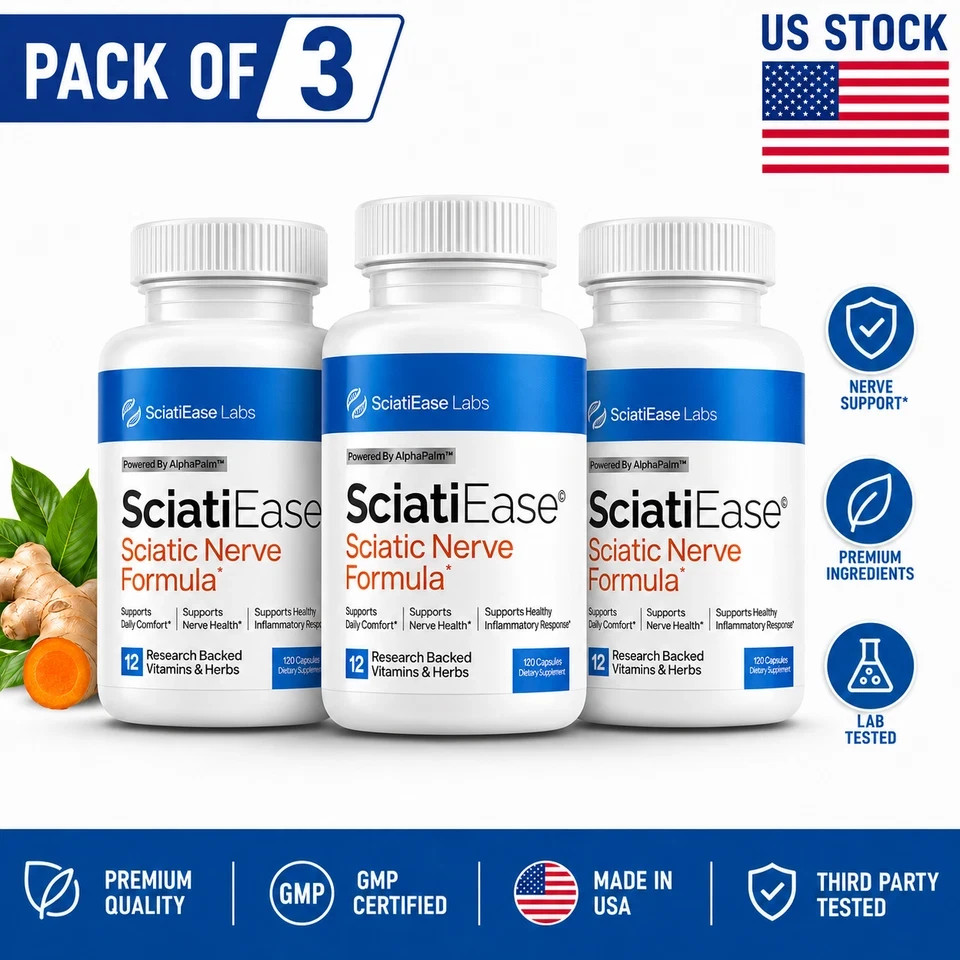 Alpha SciatiEase Sciatic Nerve Health Support Supplement Brand New