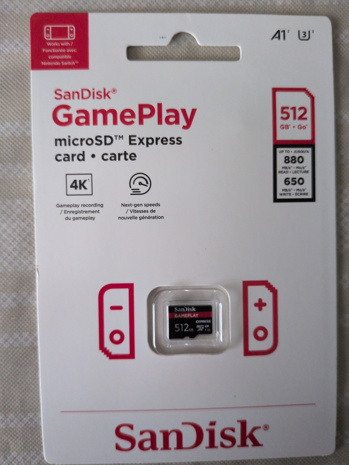 SanDisk Gameplay Micro SD Express 512GB for Nintendo Switch 2