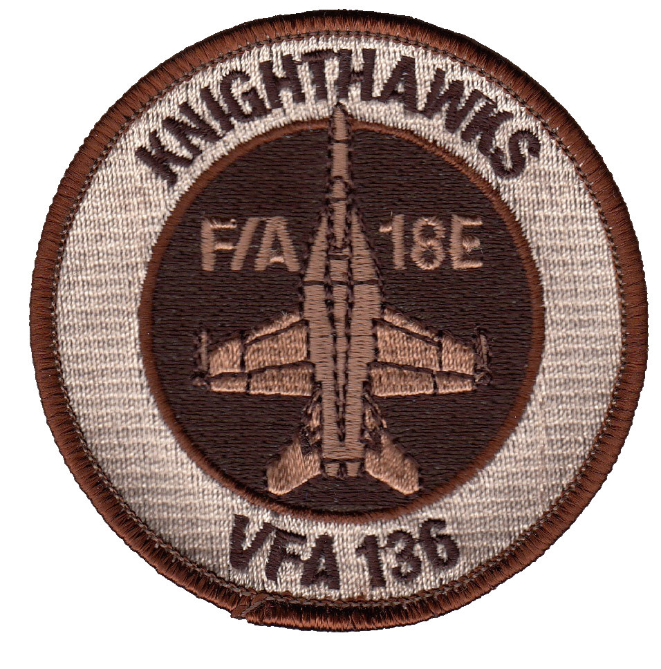 VFA-136 KNIGHTHAWKS DESERT F/A-18E SHOULDER PATCH