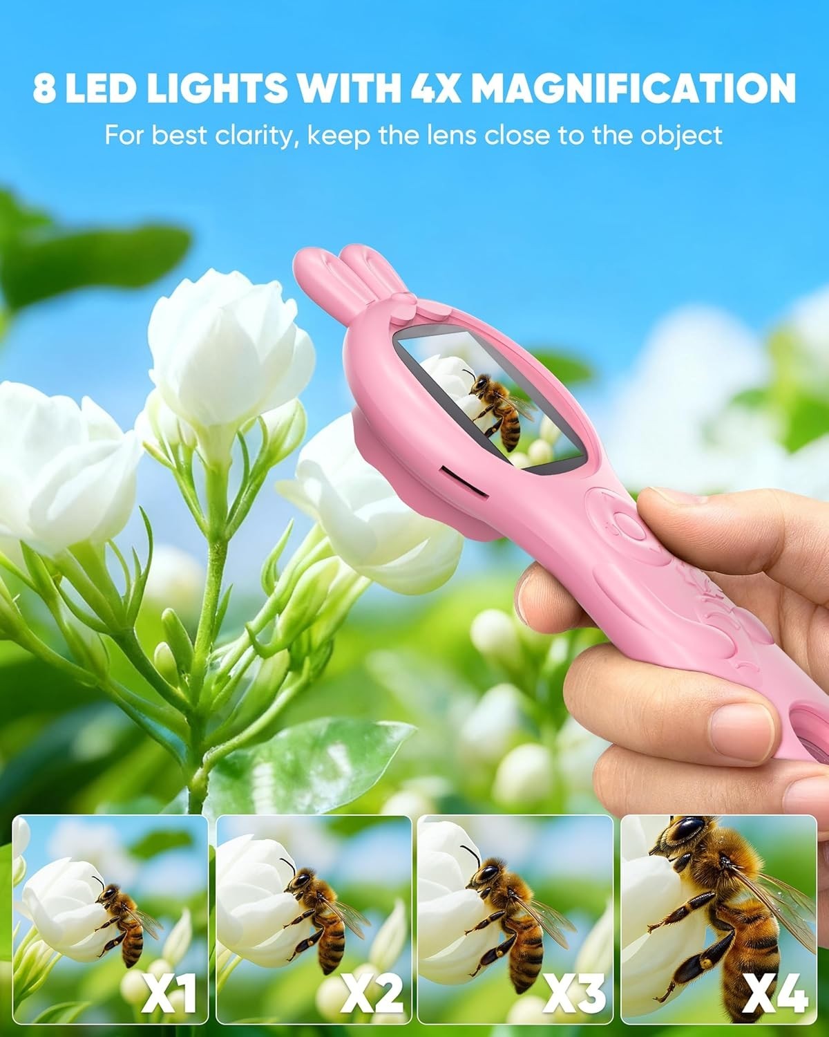 Mini Pocket Digital Microscope, Macro Fixed Focus Magnifying Glass, Portable ...
