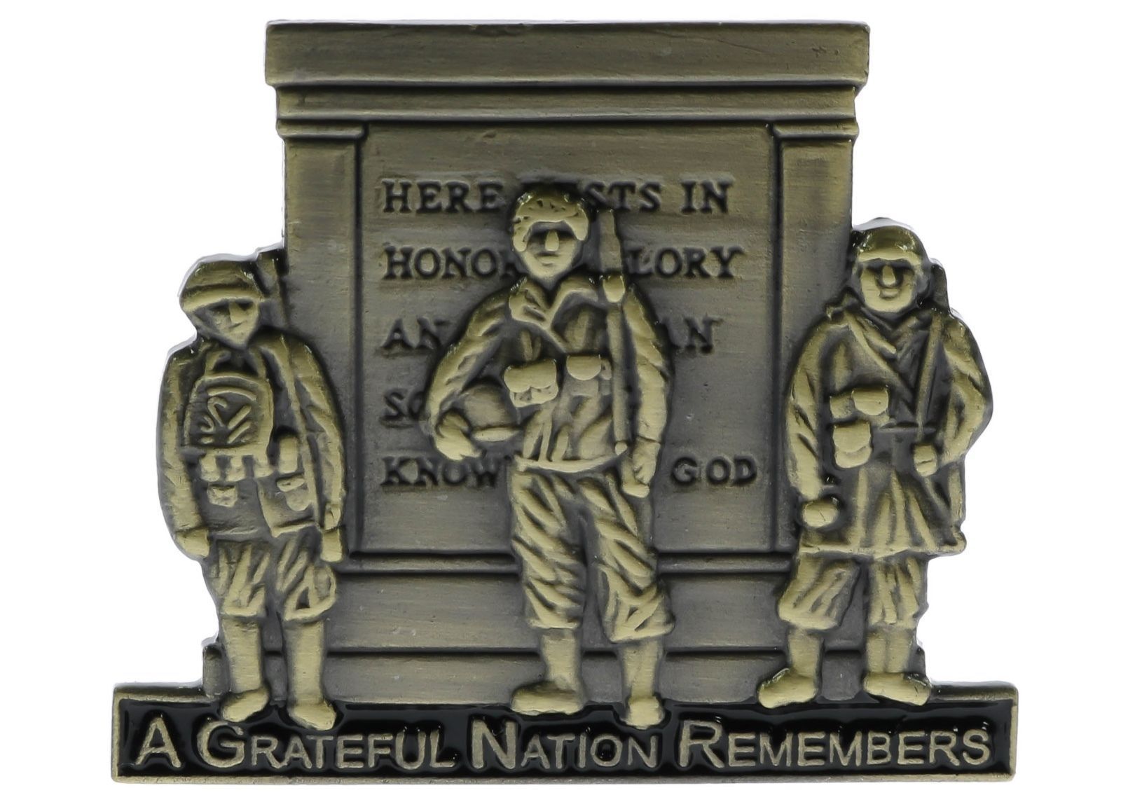 A Grateful Nation Remembers Patriotic Military Hat or Lapel Pin H14609 F1D28R