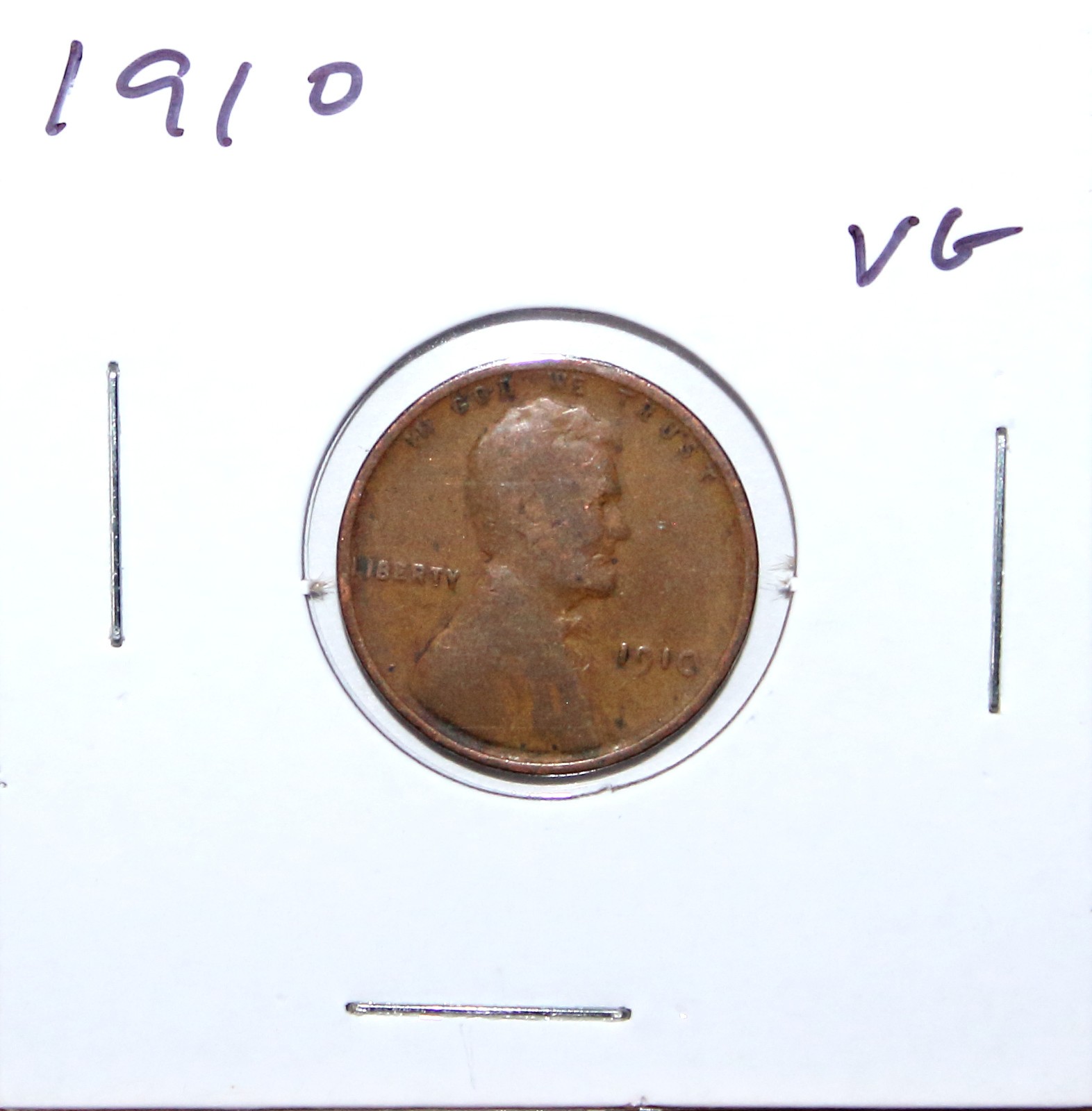 1910 US Lincoln Cent Penny VG Very Good Free Shipping