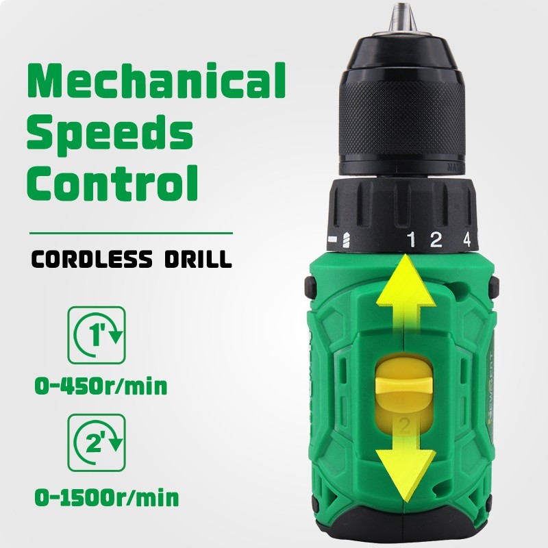 12V Cordless Drill Set for House Projects DIY Screwdriving Drilling Wor