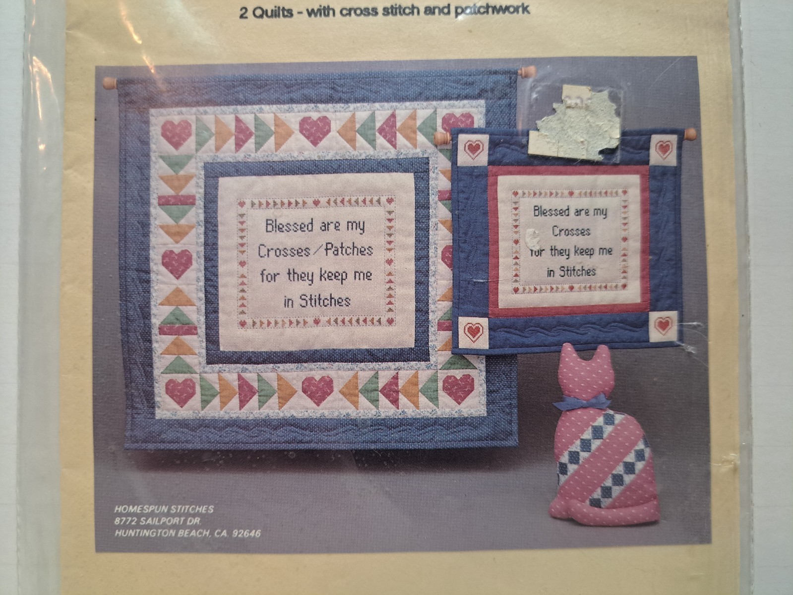 Homespun Stitches Pattern - Crosses/Patches (3 Sizes) - Uncut