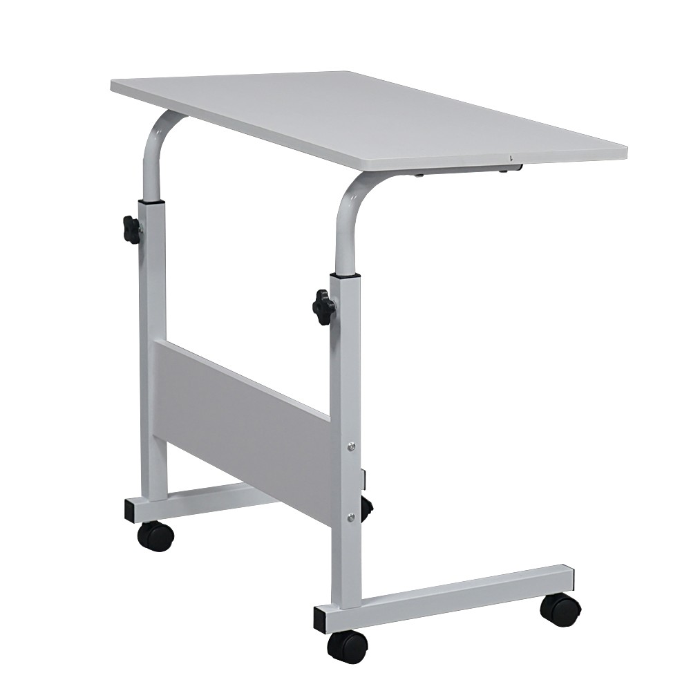 15MM Chipboard & Steel Side Table with Baffle White L