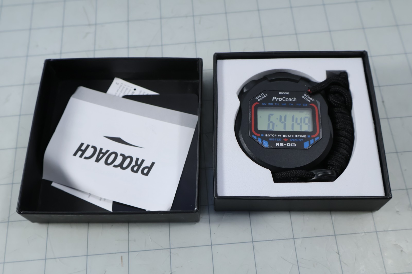 ProCoach RS-013 Handheld Sports Multi Function Stopwatch Water Resistant NEW