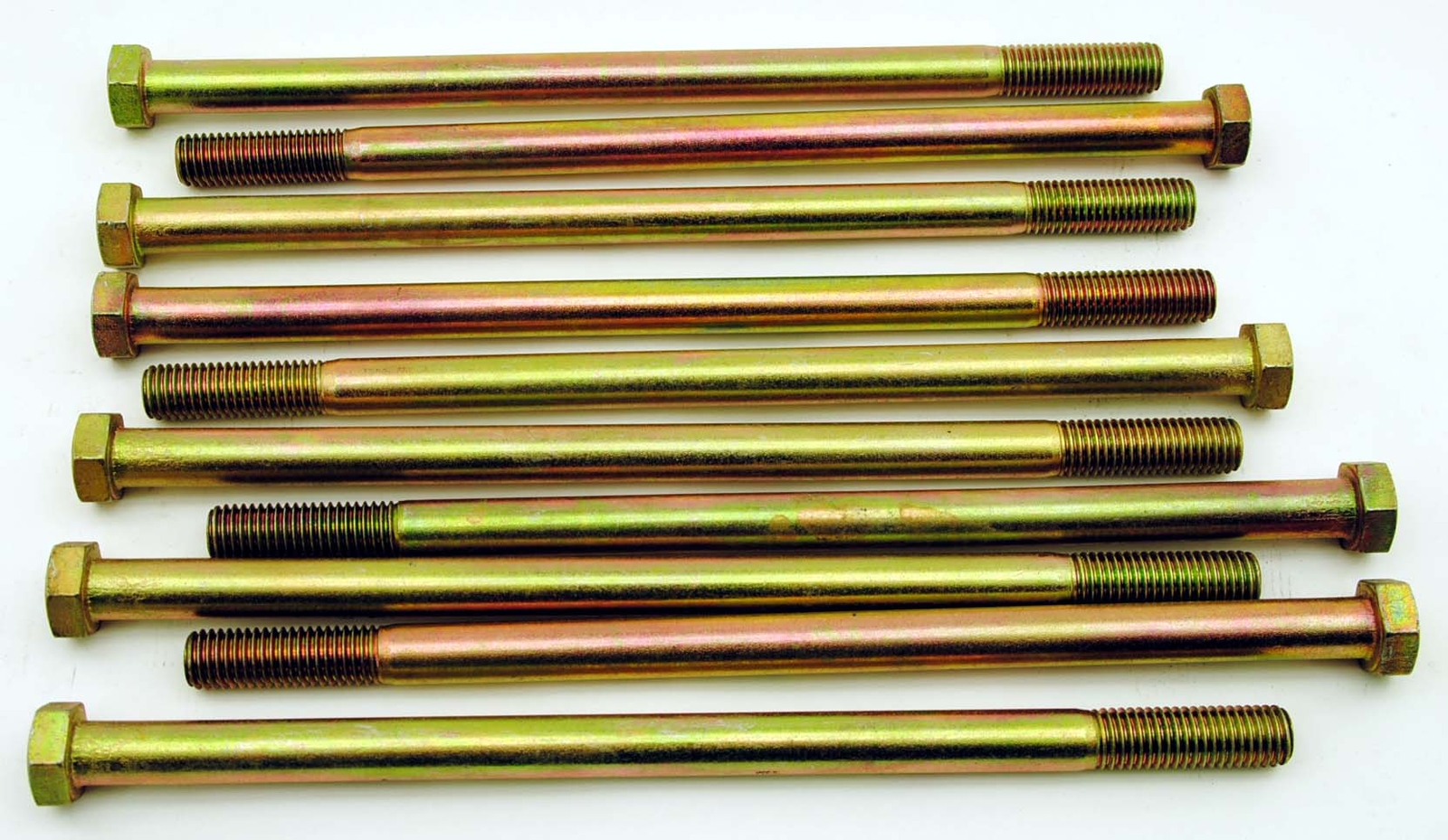 (5) Hex Head 5/8-11 x 12" Grade 8 Bolts Yellow Zinc Cap Screws