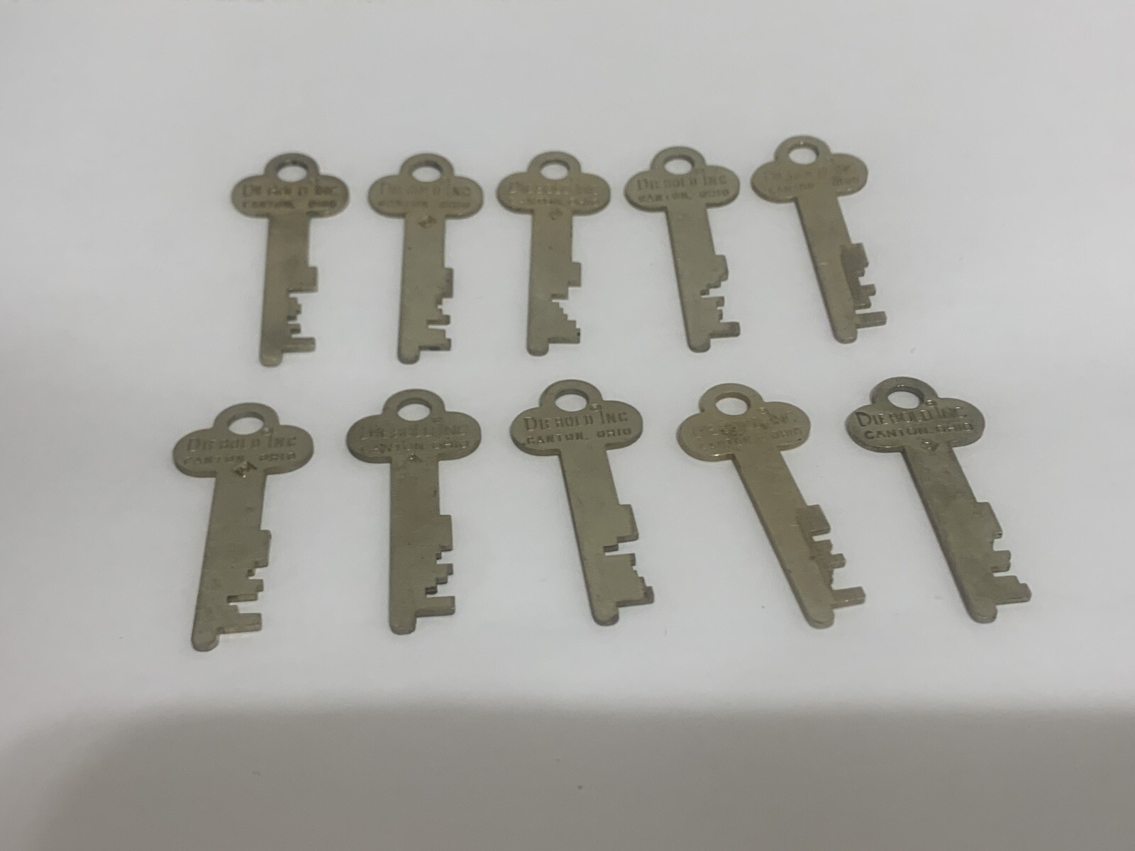 Diebold Safety Deposit Box Keys Lot of 10 Exc. Vintage Condition See all Photos!
