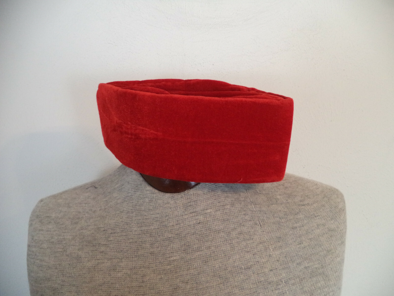 Red Handmade African/ Middle Eastern Traditional Velvet Hats. One Size.