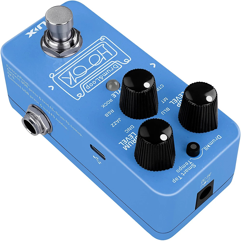 NUX HOOK Drum and Loop Mini Effects Pedal Blue Refurbished