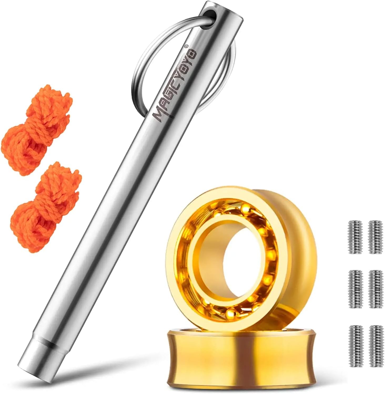 MAGICYOYO Unresponsive Yoyo Ball Bearings, Pack of 2 Golden Plated 10 Ball...